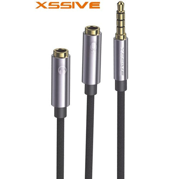 XSSIVE 3.5MM AUX Audio Kabel Splitter - Zwart