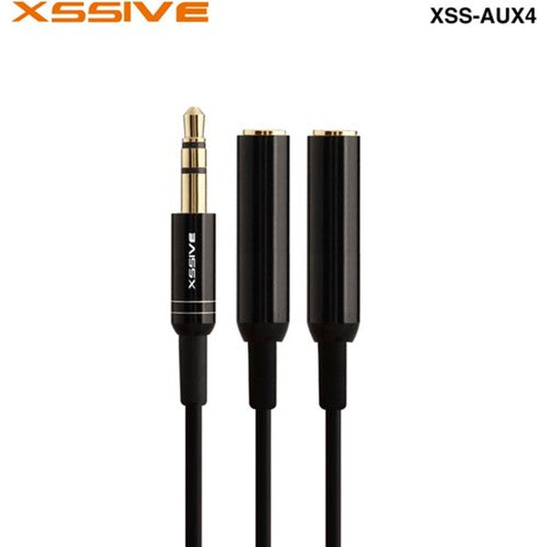 XSSIVE 3.5MM AUX Koptelefoon Splitter - Zwart