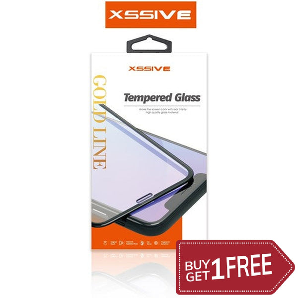 XSSIVE Tempered Glass Screen Protector Voor iPhone 13 Mini - Zwart