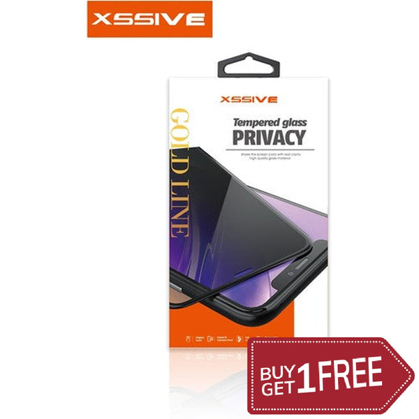 XSSIVE Privacy Tempered Glass Screen Protector Voor Samsung Galaxy S22 Plus - Zwart