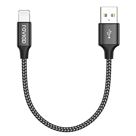Kabel USB naar Lightning 15cm - Zwart