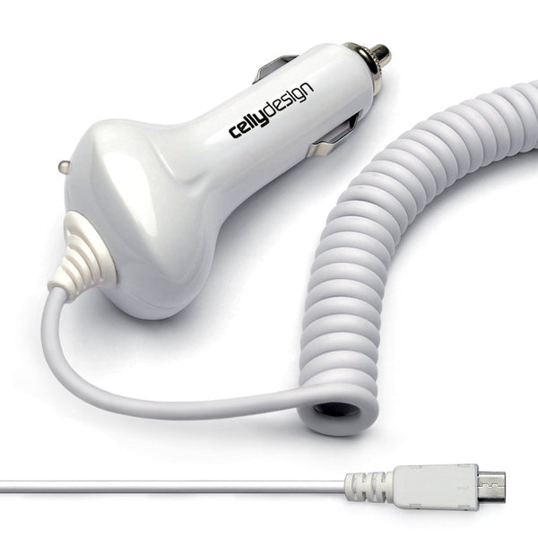 CELLY Lader Auto met Micro USB Kabel - Wit