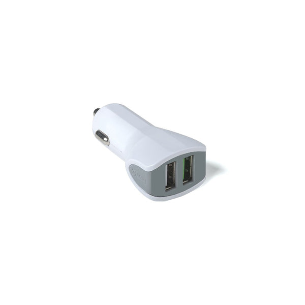 CELLY Snellader Adapter 2 USB Auto - Wit