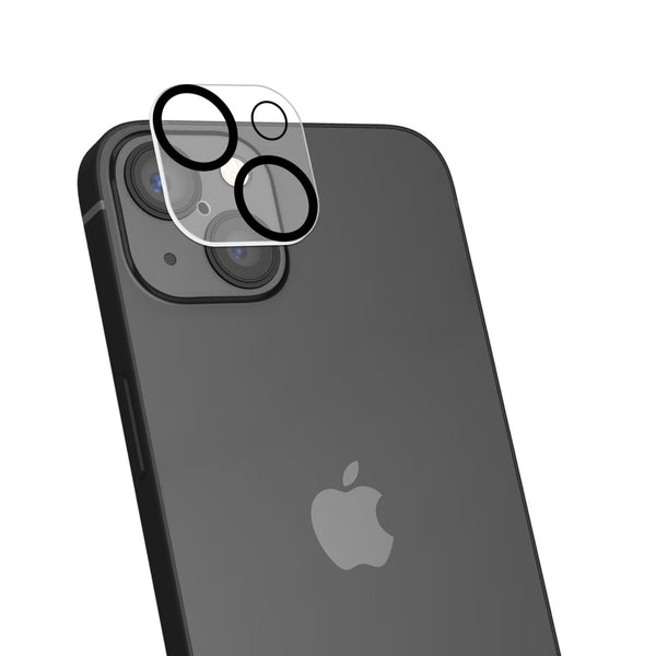 CELLY Cameralens Screenprotector iPhone 15 / 15 Plus - Transparant met Zwarte randen