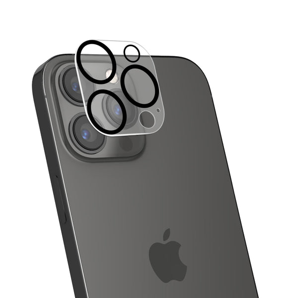CELLY Cameralens Screenprotector iPhone 15 Pro/ 15 Pro Max - Transparant met Zwarte randen