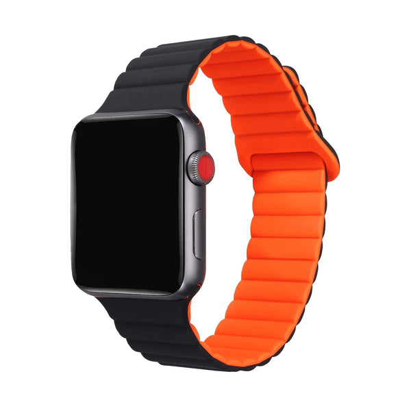 CELLY Apple Watch Band 42/44/45mm - Zwart en Oranje