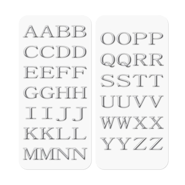 3D Stickers Letters - Zilver