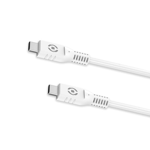 CELLY Snellader Kabel USB-C naar USB-C 60W - Wit