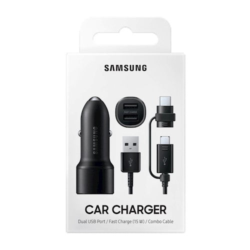 Samsung car charger 15W 2x port USB + cable black EP-L1100WBEGEU Blister