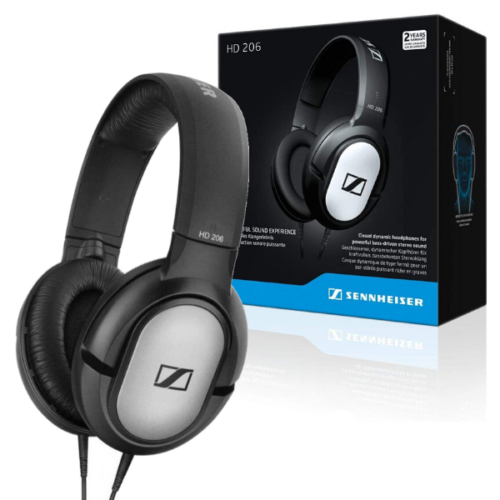 Sennheiser HD206 Headphones 3.5mm Wired Stereo Earphones Over Ear - Black